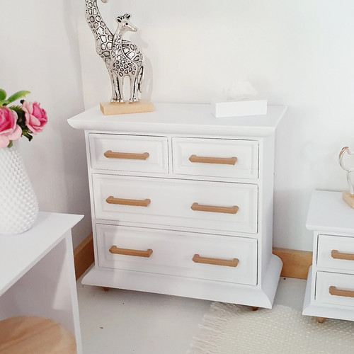 Drawer chest with - 4-drawer, feet