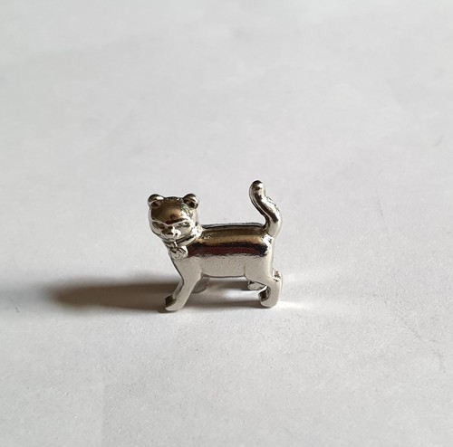 Cat metal monopoly token - monopoly,