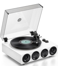1 by ONE All-in-One Record Player with Wireless Input, High Fidelity Belt Drive
