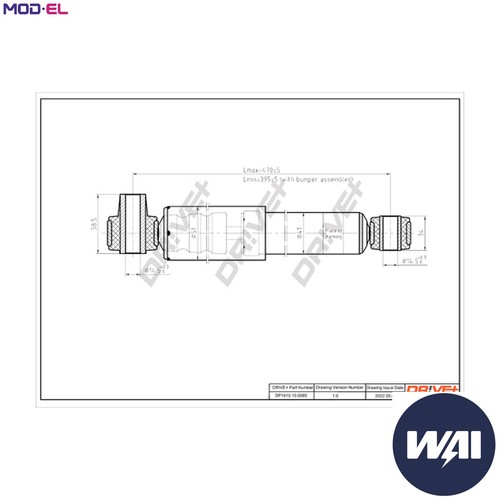 Shock absorber dp1610 0085 - absorber, dp1610.10.0085
