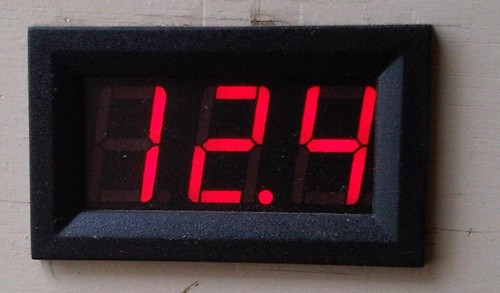 Matching 12v led voltmeter - led, &