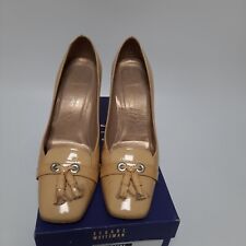 Ladies Stuart Weitzman Court Shoes with Tassle front -Pale Yellow Size 5 1/2.