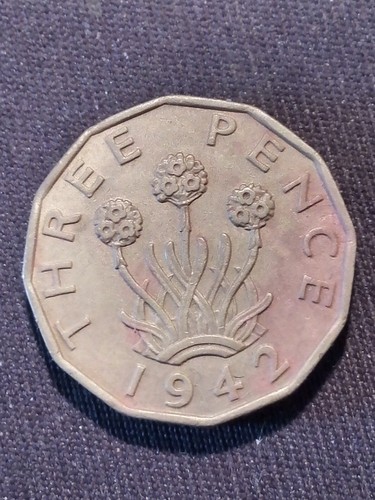 1942 three pence 3d - 1942,