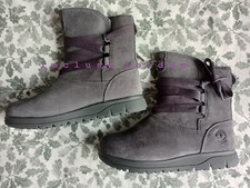 ?Timberland waterproof pull on Winter boots GREY SUEDE uk 4.5 Leighland ?