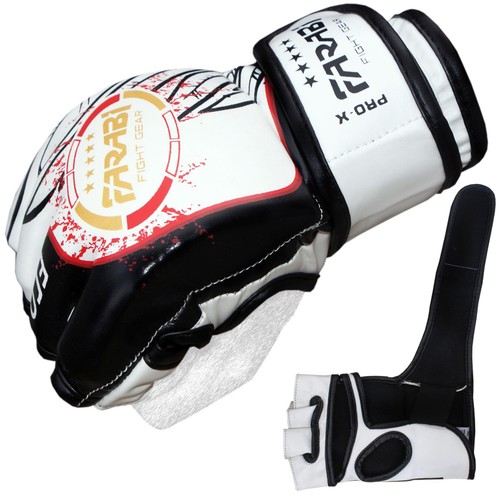 Farabi leather mma gloves - leather,