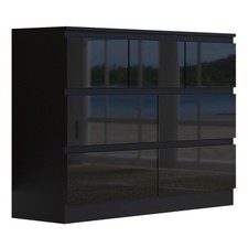 Chest of Drawers Black Gloss 7