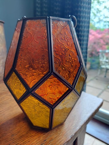 Lantern embossed glass tea - glass,