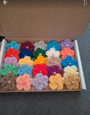 Crochet Flowers X 25 In A Box