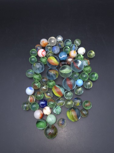 Vintage glass marbles a - glass, in