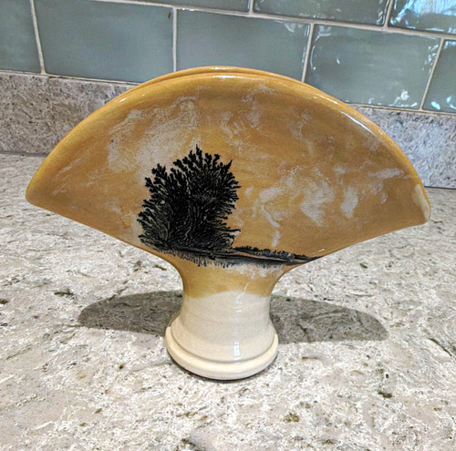 Ceramic fan shaped - ceramic, fan-shaped