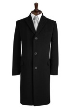 Mens Formal Black Overcoat