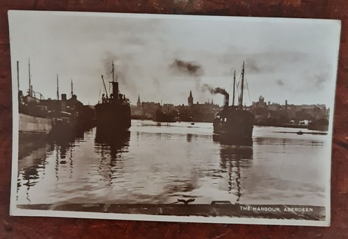 The harbour aberdeen - harbour, postcard