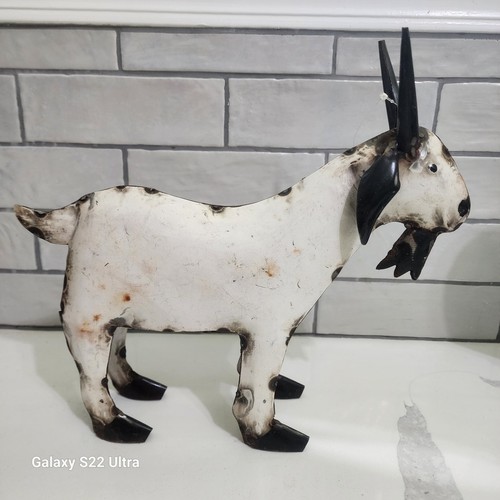 Rustic metal goat - rustic,