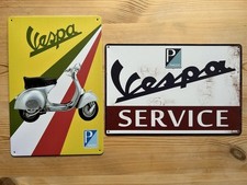 2 x RETRO METAL SIGNS  A4 30cm