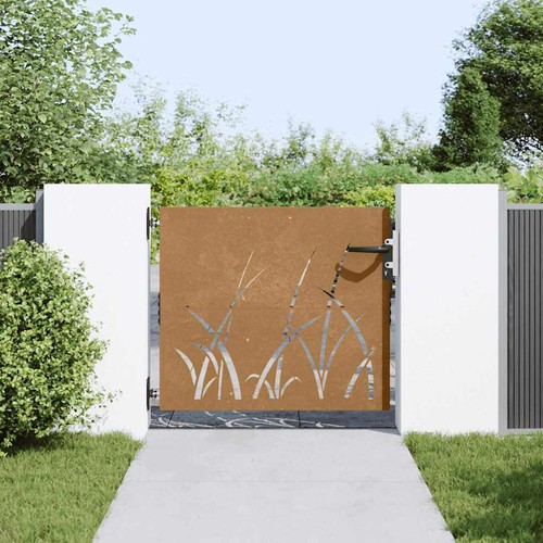 Garden gate corten steel grass - corten,
