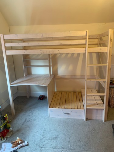 Large bunk bed with desk - large,