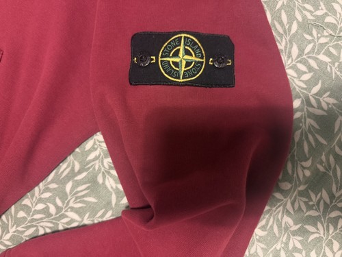 Stone island burgundy organic - island,