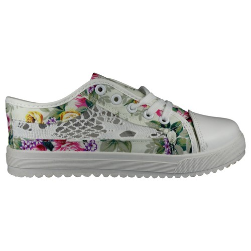Floral ladies side - side, lace