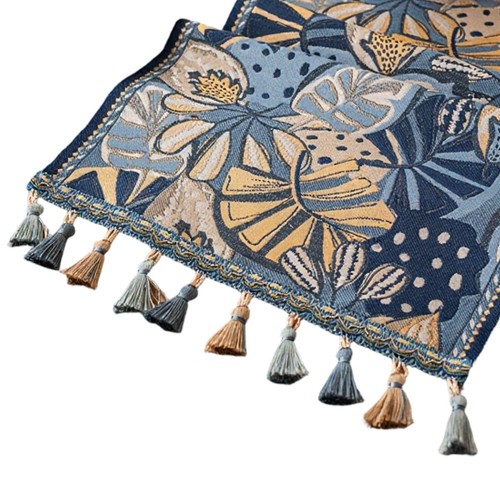 Decorative table blue - blue, 35x140cm