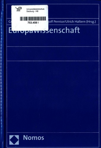 Europawissenschaft schuppert - europawissenschaft,