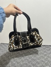 Fuzzy Leopard Print Handbag