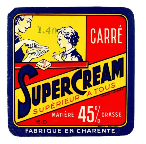 France vintage cheese label - vintage,
