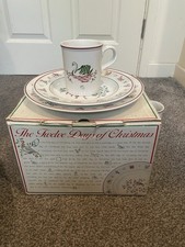 Johnson Brothers 12 Days Of Christmas 4x Salad & Dinner Plates Mugs Original Box