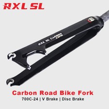 1-1/8“ Disc Brake Road Bike Fork 3K/UD Matte 700C Carbon Fiber Bicycle Forks