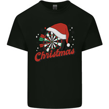 Christmas Dartboard Darts Xmas Mens Cotton T-Shirt Tee Top