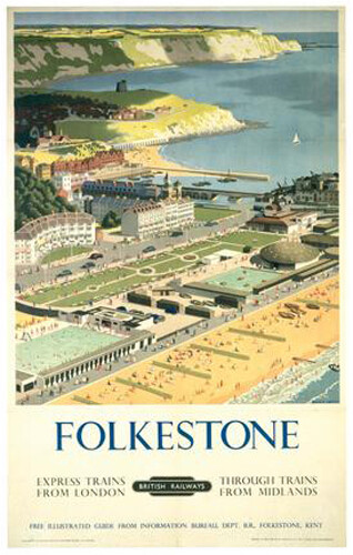 Vintage folkestone view from - vintage,