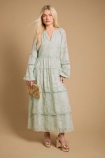 Oasis Green Maxi Dress Womens