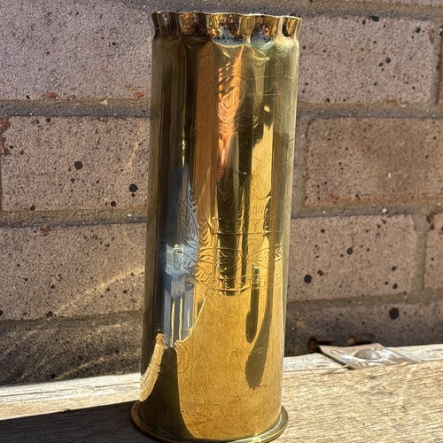 Ww1 engraved brass - engraved, artillery