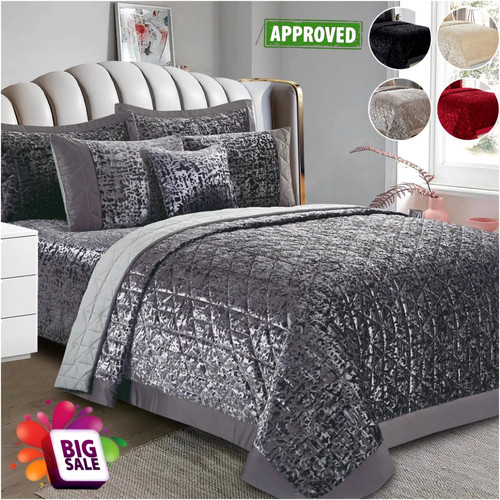 Pcs crushed velvet quilted - crushed,