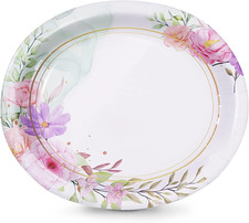 50 Count Floral Oval Paper