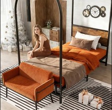 Black Metal and Wood Single