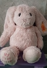 My First Steiff Bunny Rabbit - 10"  Baby Pink Cuddly Soft Toy Plush vgc