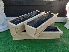 Garden Planters 100cm Wooden Planter Trough Outdoor Homemade Flower Box Design