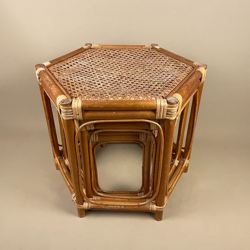 Vintage bamboo hexagon nesting - hexagon,