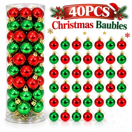 Pack christmas tree baubles - christmas,