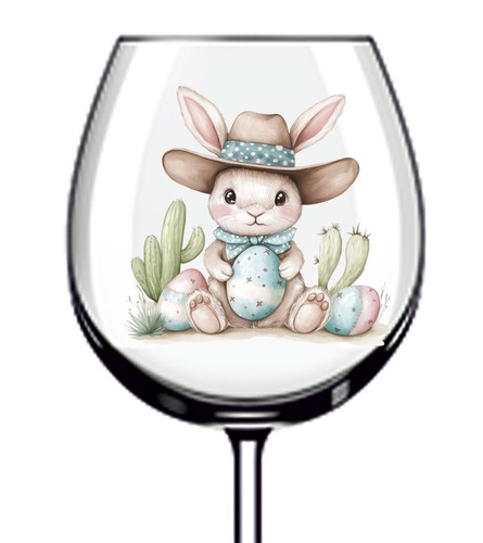 12x easter bunny cactus vinyl - easter,