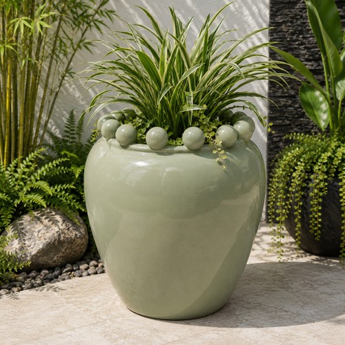 Large green ceramic - ceramic, edge