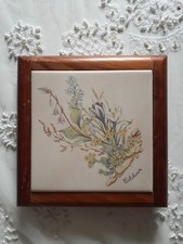 VINTAGE TEA POT STAND- FLORAL