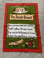 Irish Coast Cead Mile Failte Souvenir Tea Towel