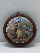 Framed prattware pot - framed, lid