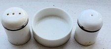 British Airways Salt & Pepper Pots Wedgwood plus Butter Dish Royal Doulton China