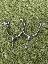 British Army Household Cavalry Uniform Spurs - Chrome RHA Swan Neck Spurs #B214