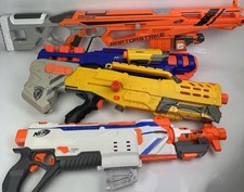 Nerf Bundle X4 Guns With 70 Bullets - Raptorstrike, N-Strike, Elite, Modulus