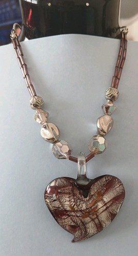 Murano glass style heart - murano,