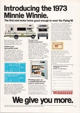 Winnebago Minnie Winnie Mini Motor Home 1973 Vintage Print Ad 
