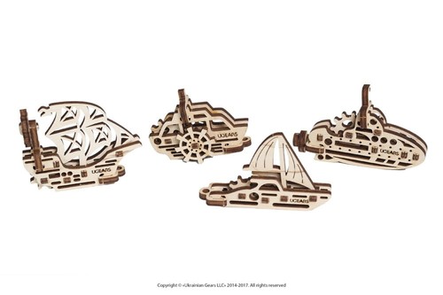 Ugears model fidget ships - model, u-fidget